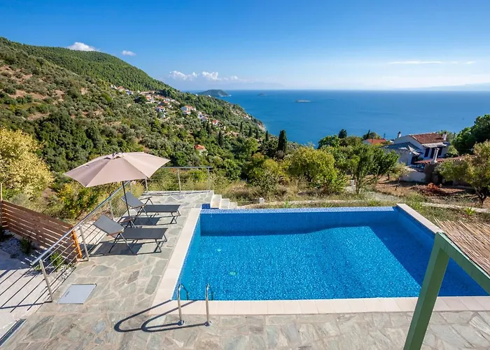 Olea Skopelos With Swimming Pools & Sea View Villa